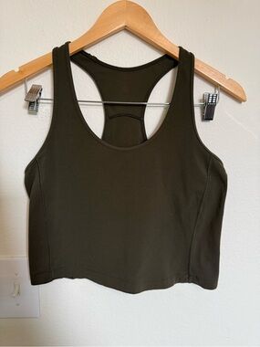 LULULEMON DEEP GREEN HALTER
WORKOUT TANK TOP